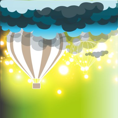 Sıcak hava balon gökyüzü arka plan