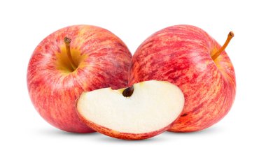 elma beyaz arkaplanda izole edildi