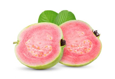 Guava meyvesi beyaz arkaplanda izole