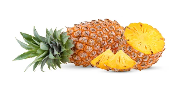 Ananas Izolované Bílém Pozadí — Stock fotografie