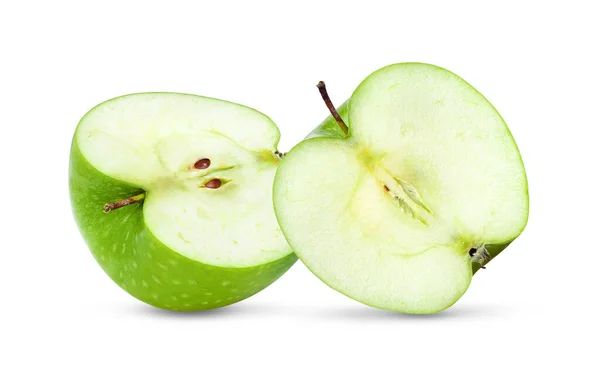 Pomme Verte Isolée Sur Fond Blanc — Photo