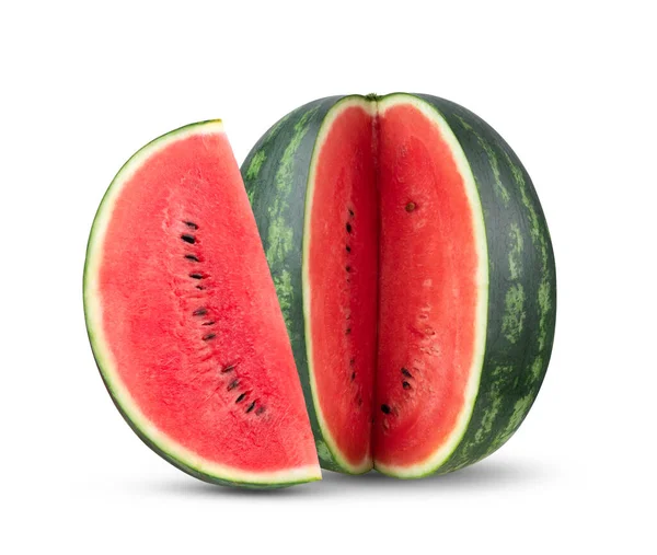 Wassermelone Isoliert Auf Weißem Hintergrund — Stockfoto