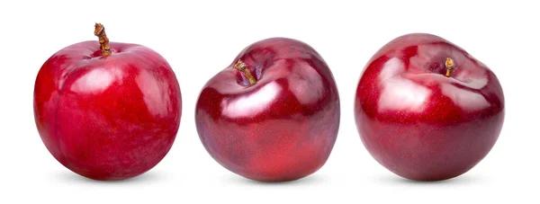 Cherry Plum Diisolasi Latar Belakang Putih — Stok Foto