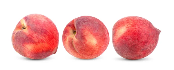 Peach Diisolasi Pada Latar Belakang Putih — Stok Foto