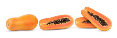 papaya beyaz arkaplanda izole