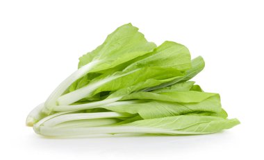 Marul yaprakları beyaz arkaplanda yalıtılmış