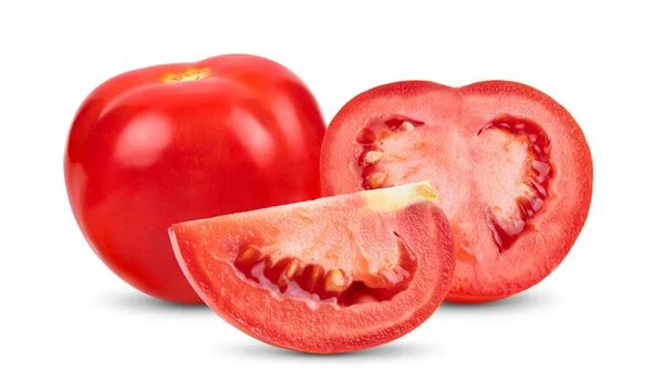 Frische Rote Tomate Isoliert Auf Weißem Hintergrund — Stockfoto