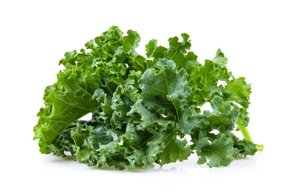 Kale Leaf Salad Vegetable Isolated White Background — Stock Photo, Image