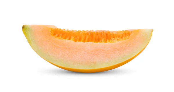 Cantaloupe Melone Isoliert Auf Weißem Hintergrund — Stockfoto