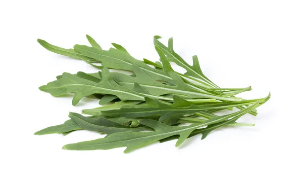 Wild Rocket Leaves Isolated White Backbground — Stock Photo, Image