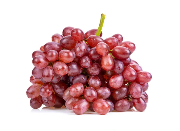 Olgun kırmızı üzüm, beyaz arkaplanda izole.