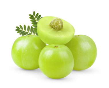 Beyaz arka planda Hint bektaşi üzümü