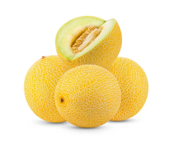 Melone Isoliert Auf Weißem Hintergrund — Stockfoto