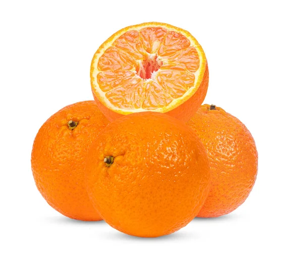 Mandarin Vagy Mandarin Gyümölcs Elszigetelt Fehér Background — Stock Fotó