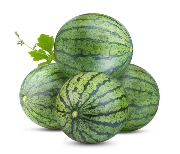 Watermelon Isolated White Background Full Depth Field — Stock Photo, Image