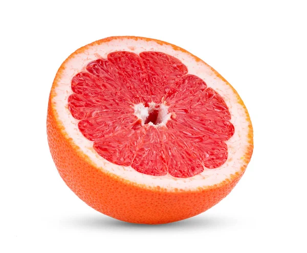Polograpefruit Izolované Bílém Pozadí — Stock fotografie