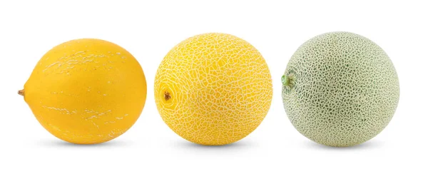 Cantalupe Melon Diisolasi Pada Latar Belakang Putih — Stok Foto