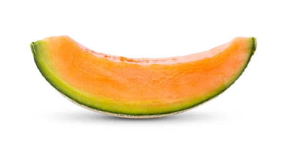 Cantaloupe Meloen Geïsoleerd Witte Achtergrond — Stockfoto