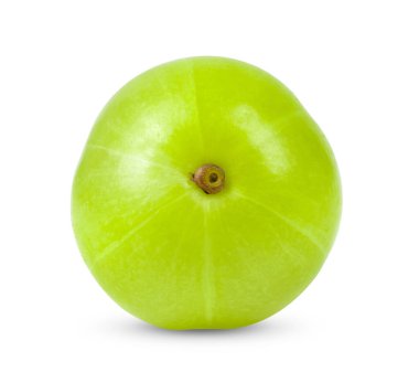 Beyaz arka planda Hint bektaşi üzümü