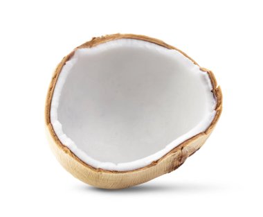 Hindistan cevizi beyaz arkaplanda izole edildi