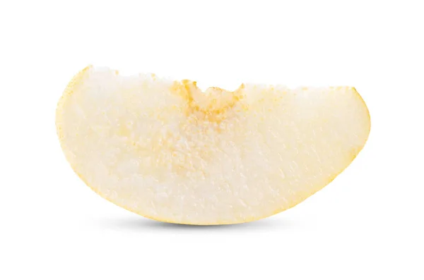Chinese Pear Asian Pear Sliced Isolated White Background — Stock Photo, Image