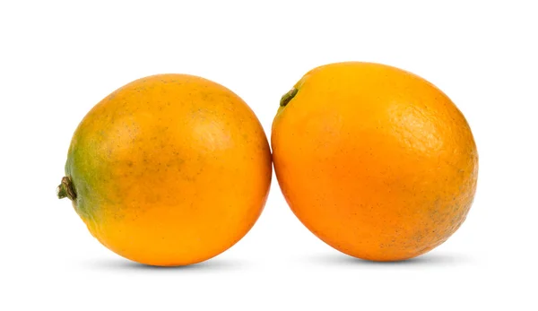 Kumquat Arancione Isolato Sfondo Bianco — Foto Stock