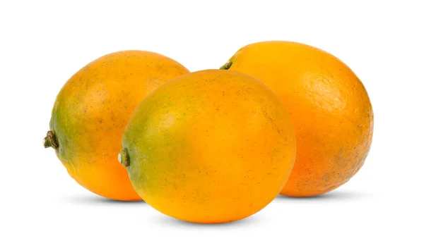 Narancs Kumkvat Izolált Fehér Alapon — Stock Fotó