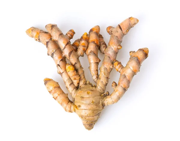 Turmeric Curcuma Isolated White Background Top View Stock Picture