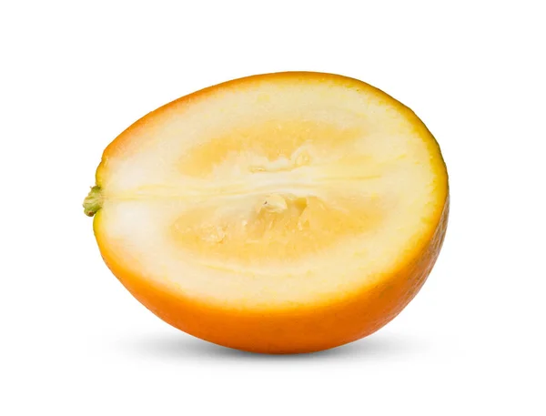 Pomarańczowy Kumkwat Izolowany Białym Tle — Zdjęcie stockowe