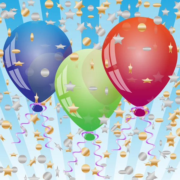 Fond de célébration avec ballons — Image vectorielle