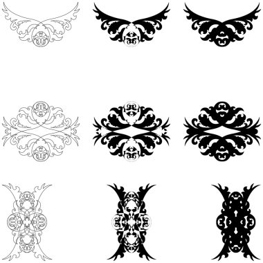 Dekoratif elementler kümesi