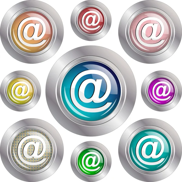 Address glossy buttons — Stock Vector