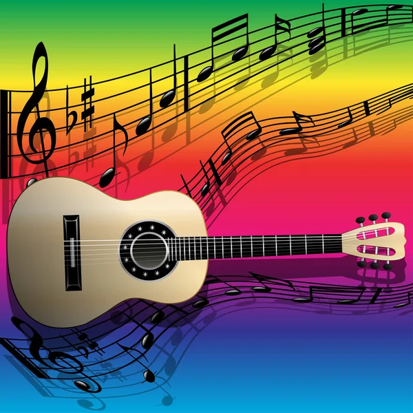 Guitare acoustique-Mélodie — Image vectorielle