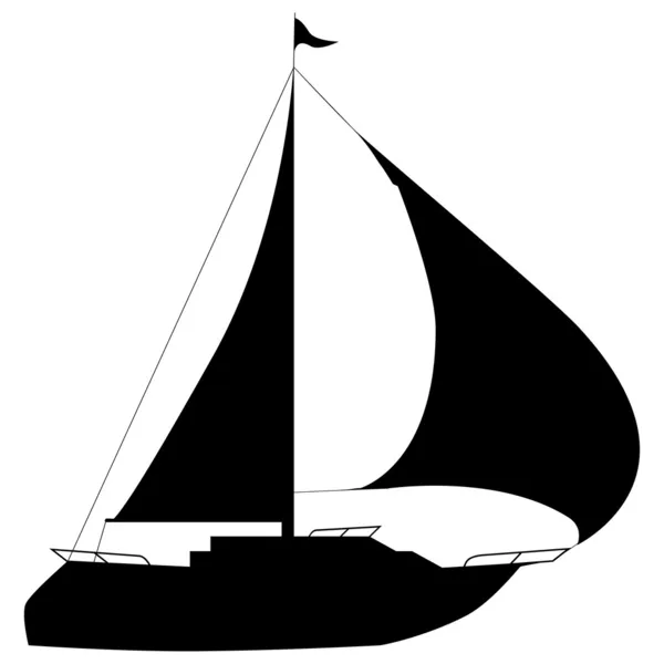 Csónakok, fehér alapon — Stock Vector
