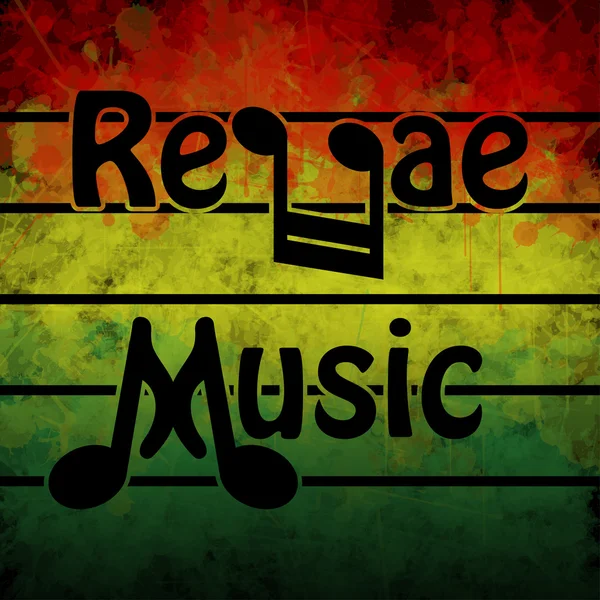 Reggae Música — Vector de stock