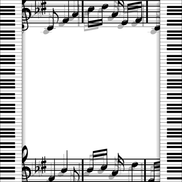 Musikaliska ram — Stock vektor