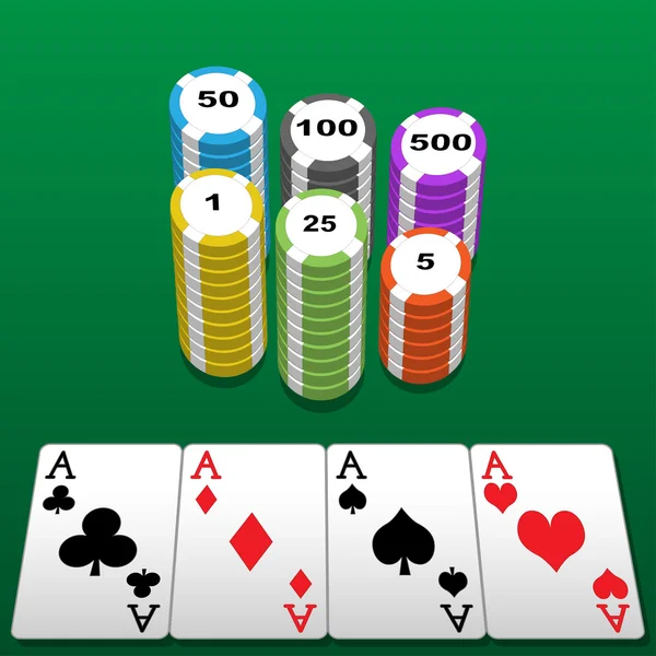 Poker table — Stock Vector