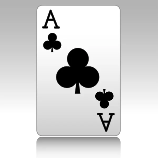 Ace of clubs — Stock Vector