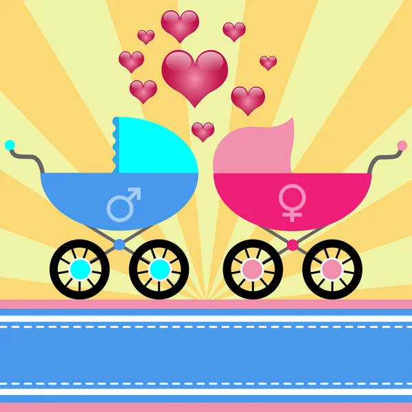 Stroller for baby — Stock Vector