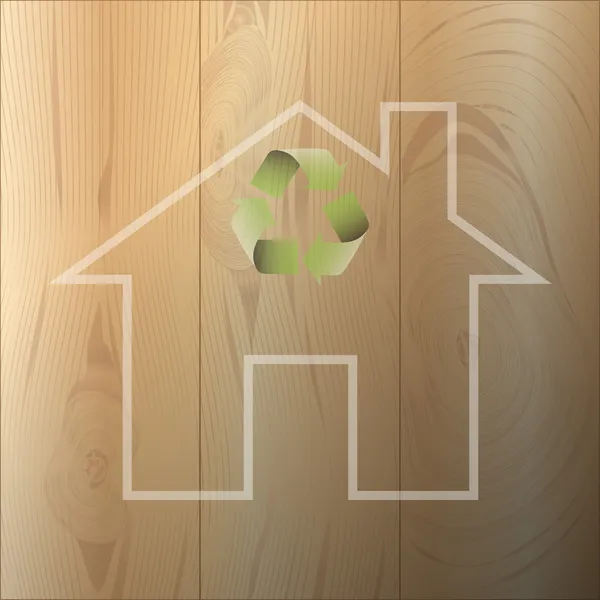 House of environmental materials — Stock Vector