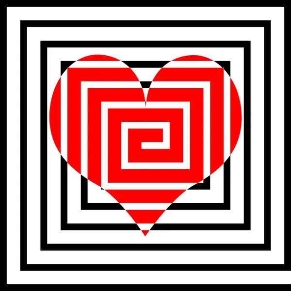 Love maze — Stock Vector