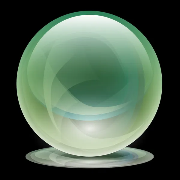 Bola de esfera de vidro transparente — Vetor de Stock