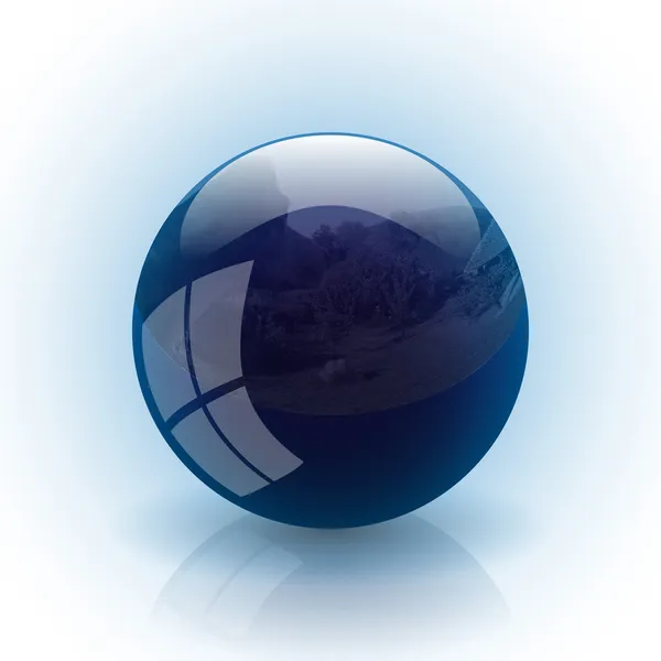 Bola azul — Vetor de Stock