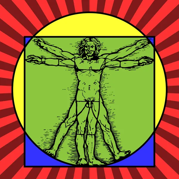 The Vitruvian man — Stock Vector