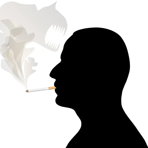 Självmord-mannen med cigarren — Stock vektor
