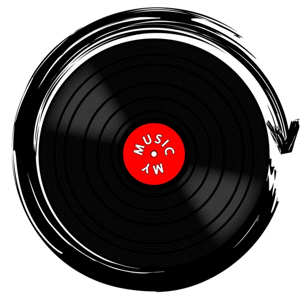 Vinyl záznam lp — Stockový vektor