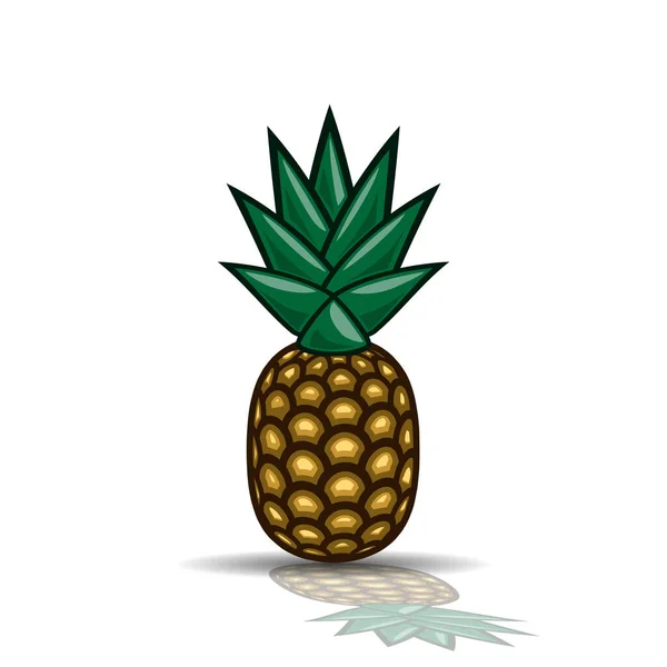 Ananas Jako Ikona Ilustrace Ananasu Jako Ikony Bílém Pozadí Royalty Free Stock Vektory