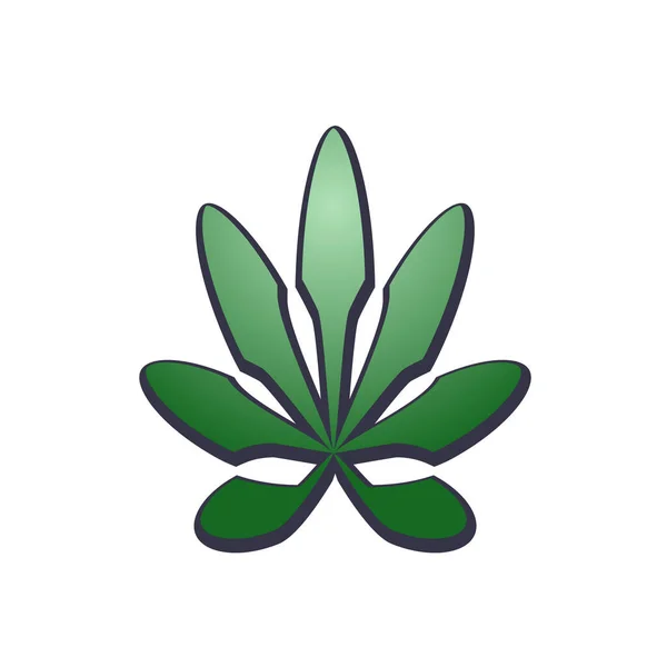 Cannabis Como Diseño Logotipo Ilustración Del Cannabis Como Diseño Del — Archivo Imágenes Vectoriales