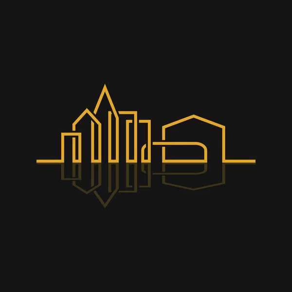 City as logo design — Stockový vektor