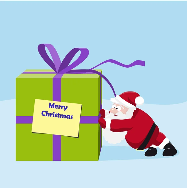 Санта-Клаус сделал большой подарок — стоковый вектор